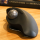 The button next to the ball is for quick sensitivity adjustment.